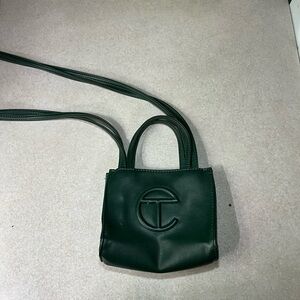 Telfar Green Mini Bag with Monogram Detail